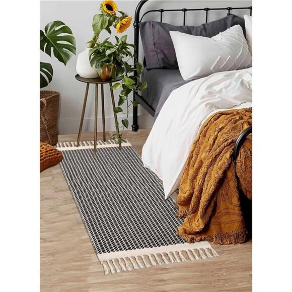 Lahome Boho Kitchen Runner, 2x4.3 Bathroom Runner Rug Lightweight Entryway Rug - Picture 6 of 7